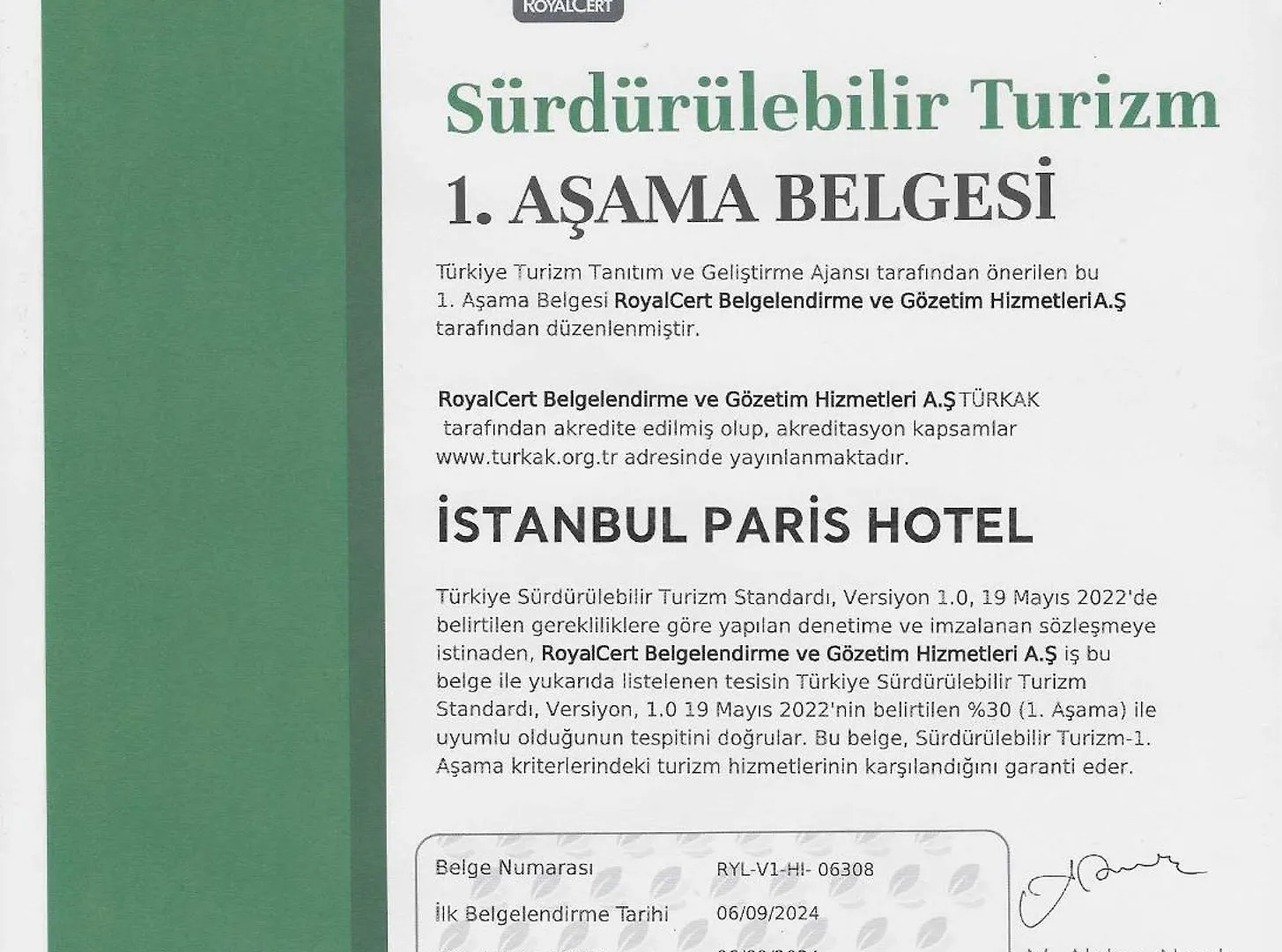 Paris Hotel Provincia di Provincia di Istanbul